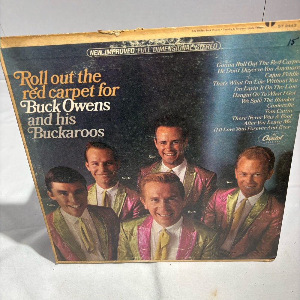 Buck Owens "Roll Out the Red Carpet" Vinyl Album - Blue Cover